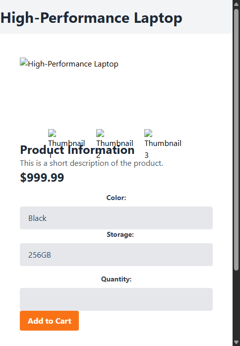Mobile Screenshot of FPC004_ECommerce_Product_Page_With_Image_Zoom_and_Reviews