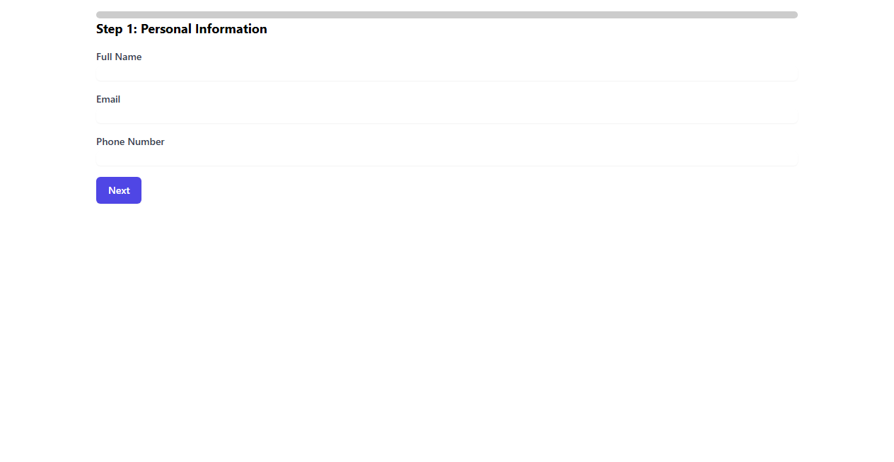 Desktop Screenshot of FPC007_Multi_Step_Wizard_Form_with_Validation_and_Summary