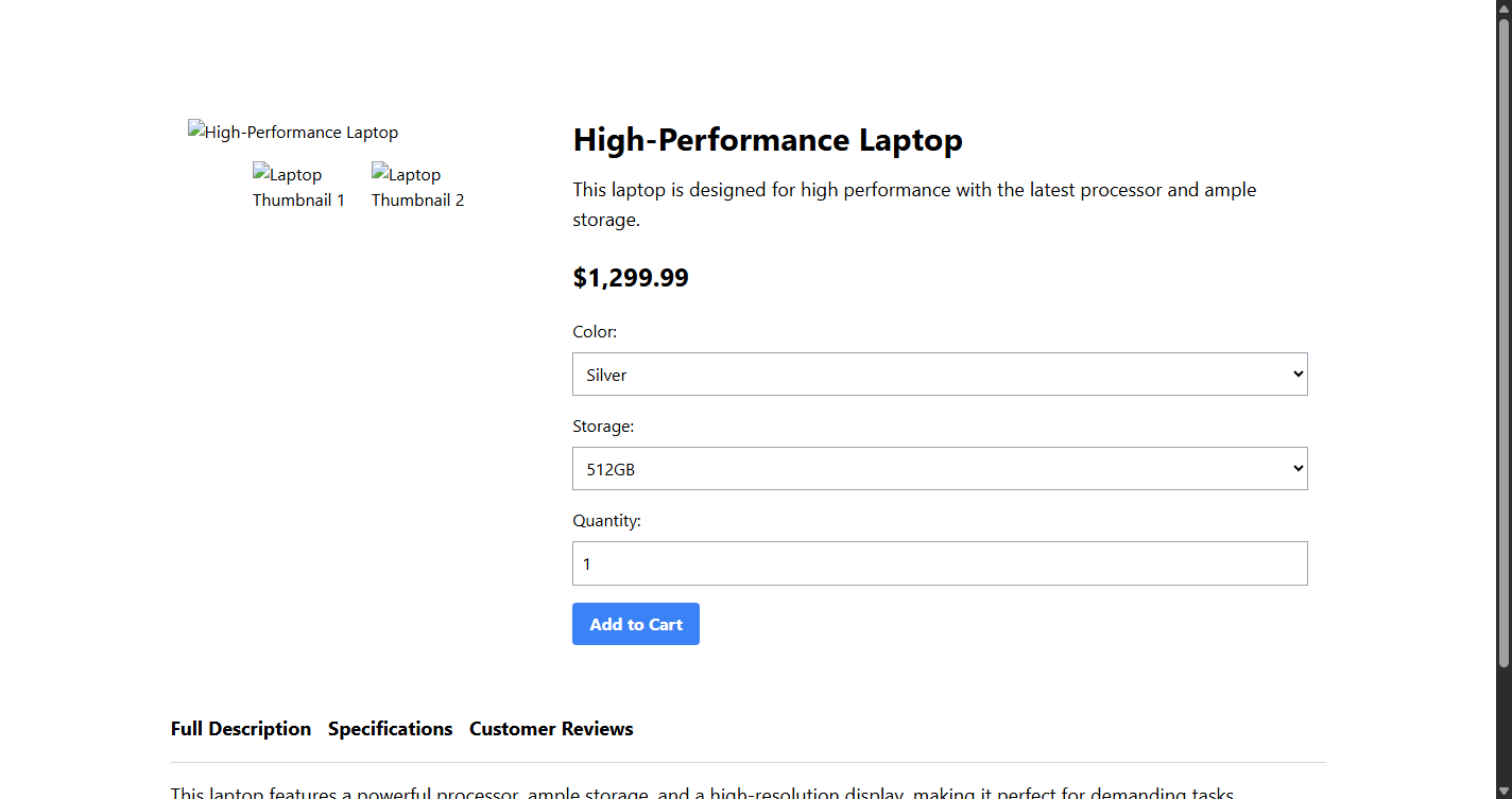 Desktop Screenshot of FPC004_ECommerce_Product_Page_With_Image_Zoom_and_Reviews